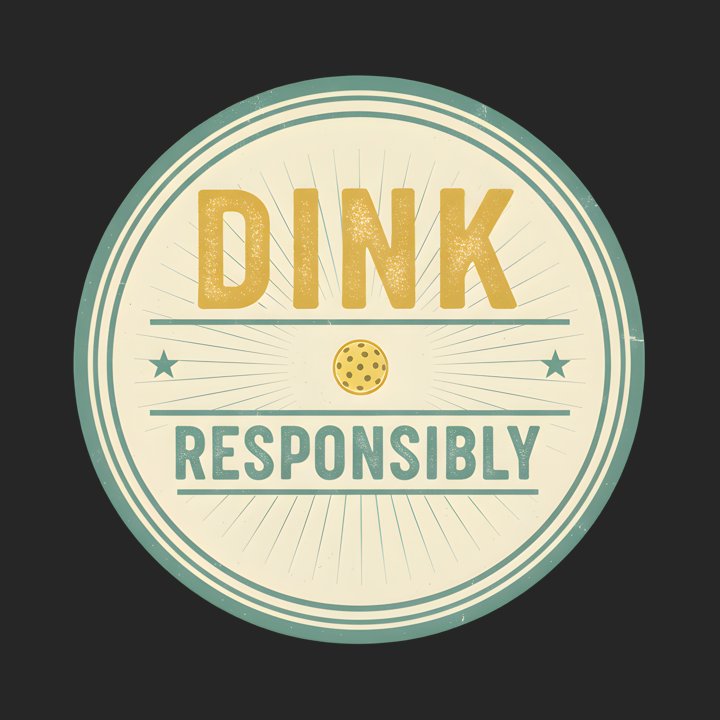 Dink Responsibly design close-up
