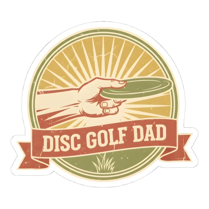 Disc Golf Dad - Vintage Badge