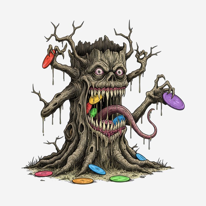 The Tree That Ate Everything design close-up