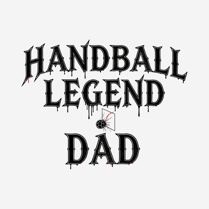 Handball Legend Dad design close-up