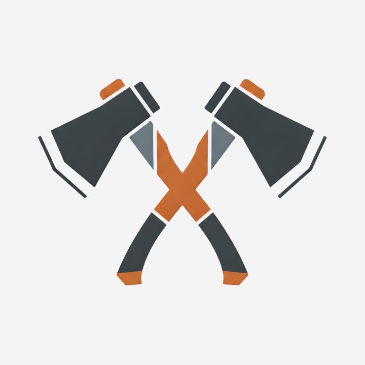 Crossed Axes Emblem design close-up