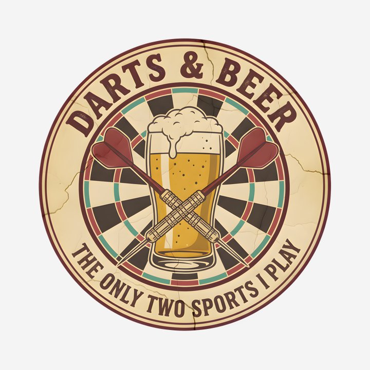 Darts & Beer, The Only Two Sports I Play design close-up