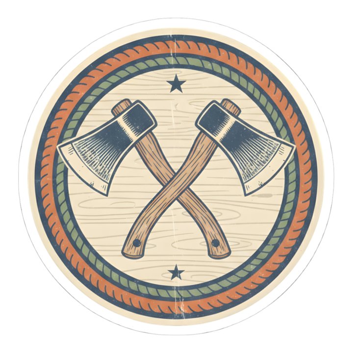Heritage Crossed Hatchets Badge