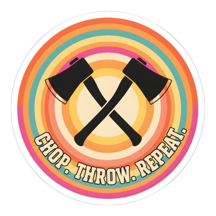 Crossed Hatchets Sunburst Badge