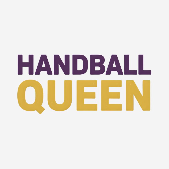 Handball Queen Bold Stack design close-up