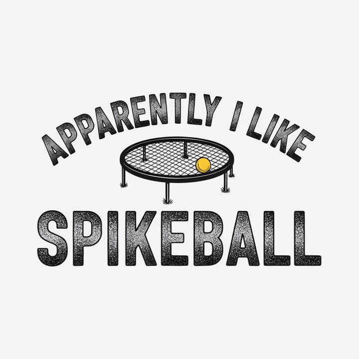 Apparently I Like Spikeball design close-up