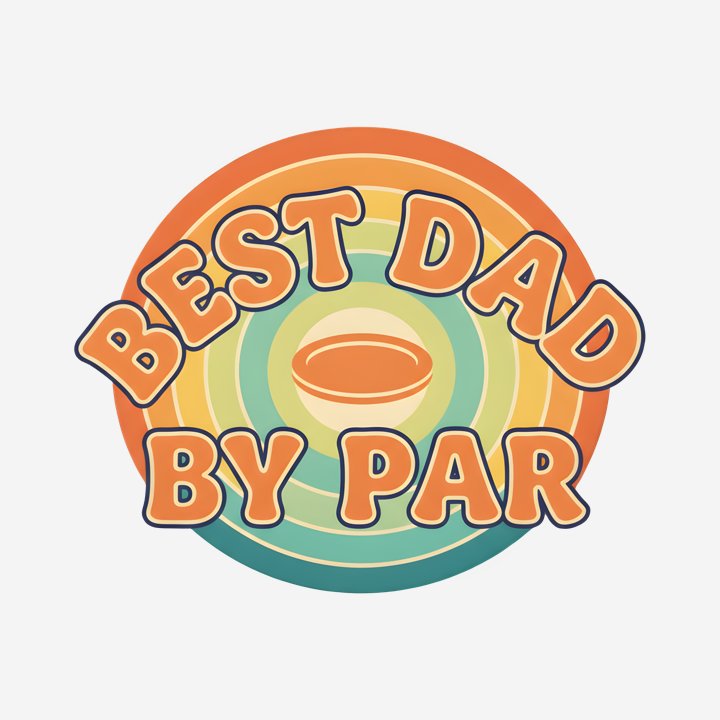 Best Dad By Par design close-up