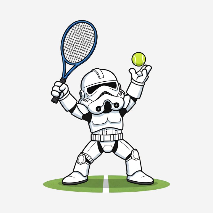 Stormtrooper Ace Serve design close-up