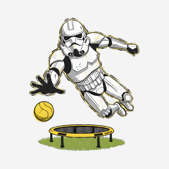 Stormtrooper Spikeball Dive design close-up