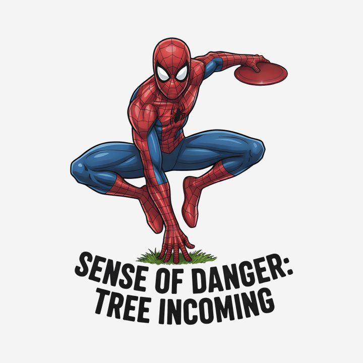 Spider-Man Slings a Disc design close-up