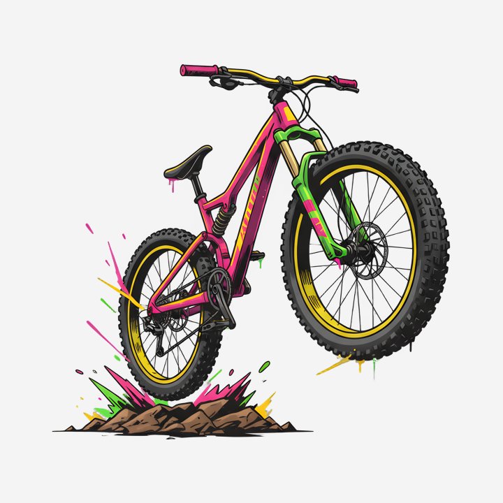 Graffiti Downhill Shredder design close-up