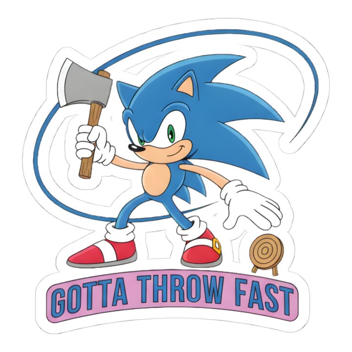 Sonic the Hedgehog Winds Up a Hatchet Throw