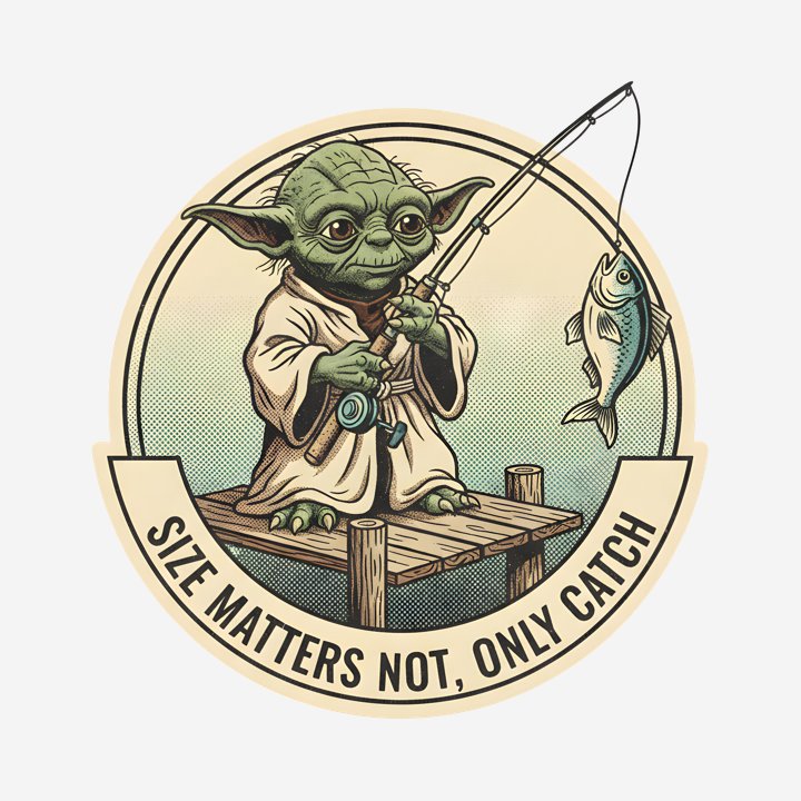 Yoda Master Angler design close-up