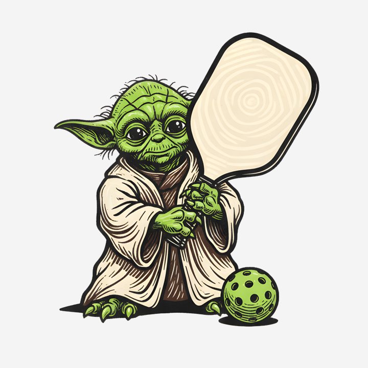Yoda Dinks Not Duels design close-up